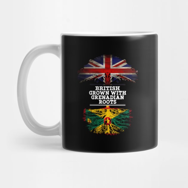 British Grown With Grenadian Roots - Gift for Grenadian With Roots From Grenada by Country Flags